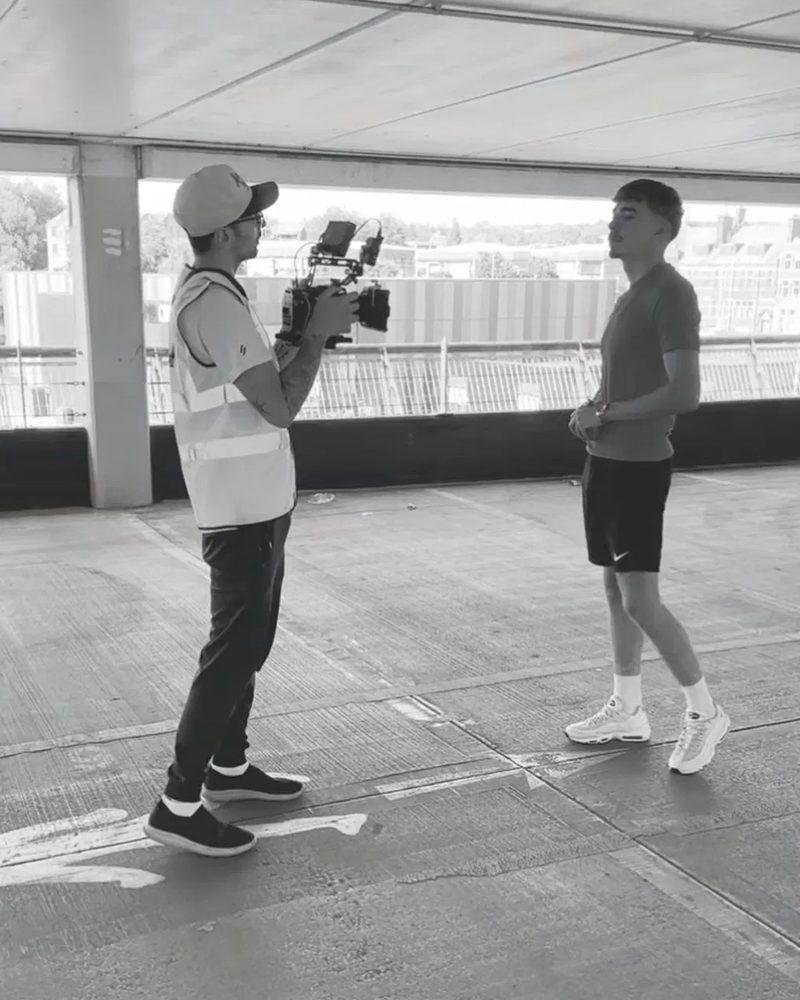 Athlete session in the garage — behind the scenes
