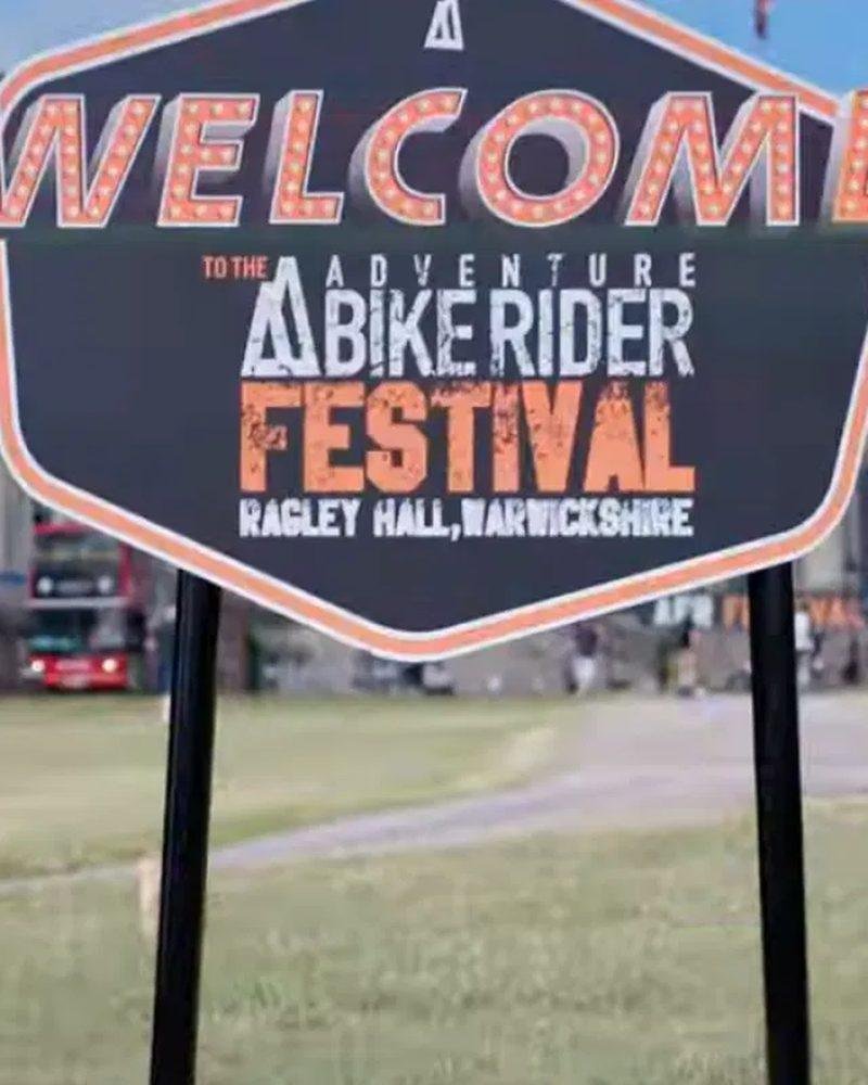 Adventure Bike Rider Festival signage